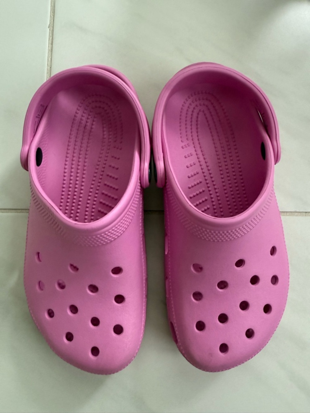 Pink crocs